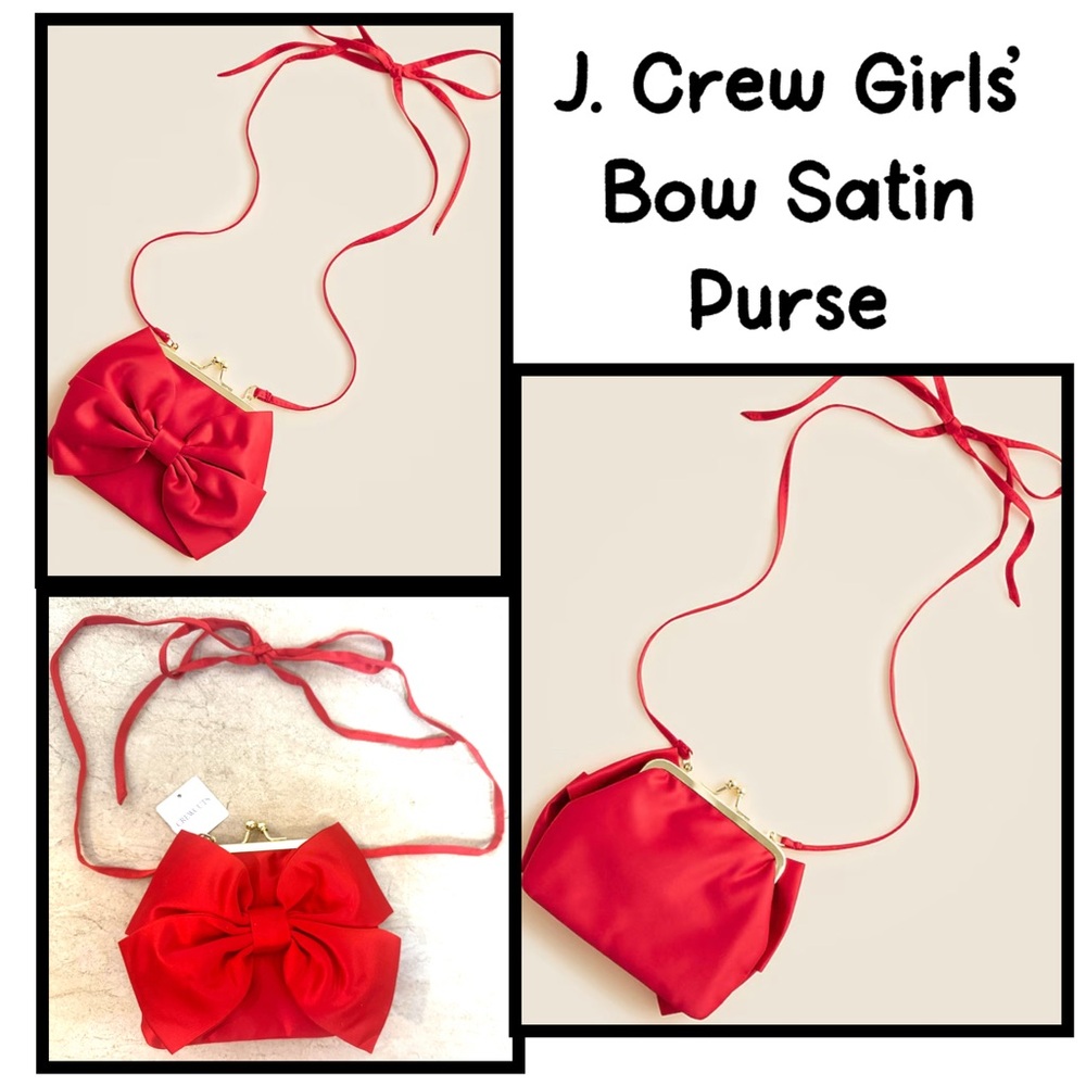 J. Crew Girls' bow satin purse